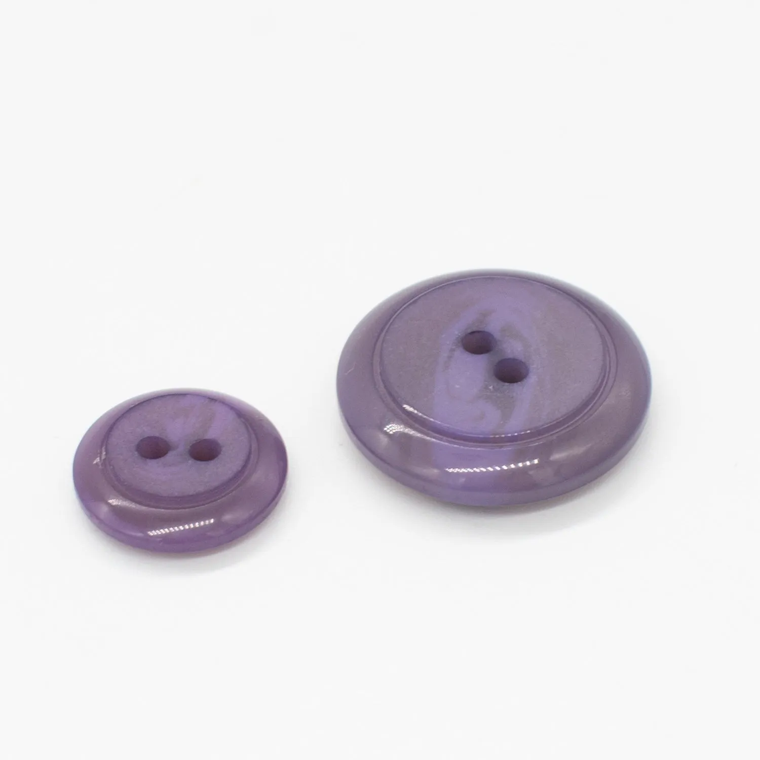 2 Hole Shiny Rim/Matt Centre Button