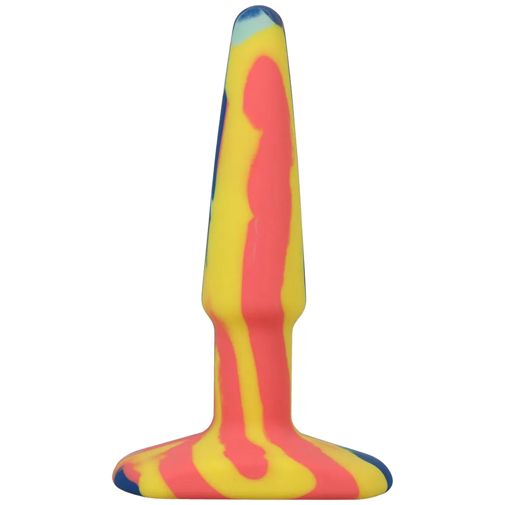 A-Play Groovy 4 in. Silicone Anal Plug Sunrise