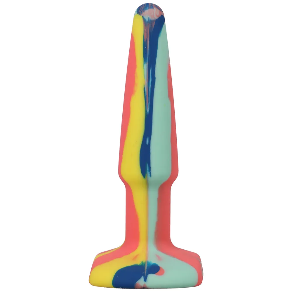 A-Play Groovy 4 in. Silicone Anal Plug Sunrise