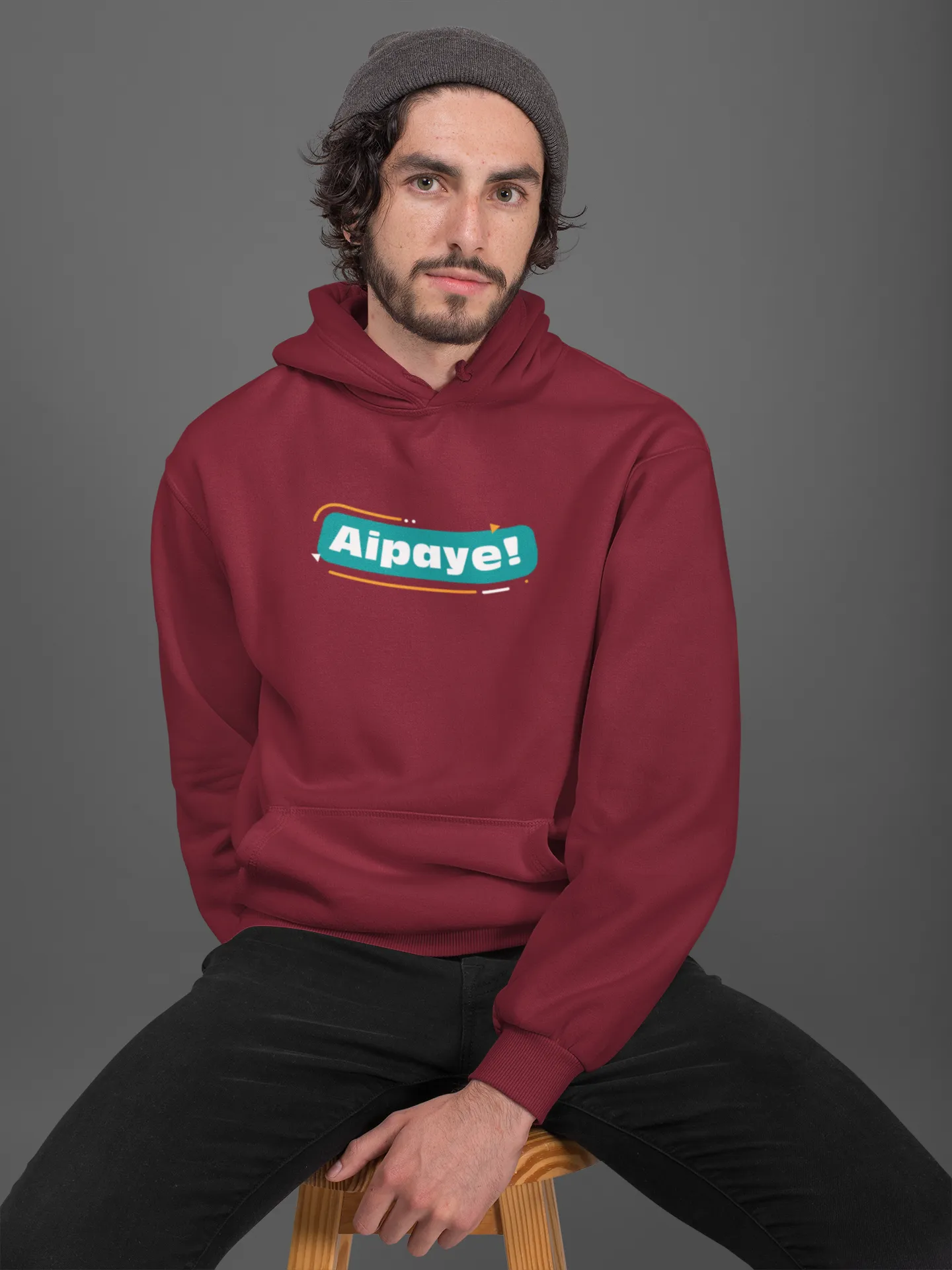 Aipaye! Unisex Hoodie Maroon