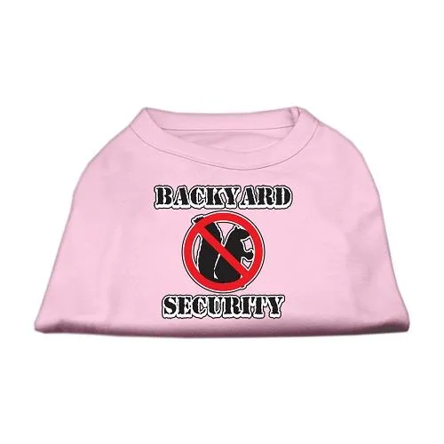 Backyard Security Screen Print Shirts Light Pink XS (8)