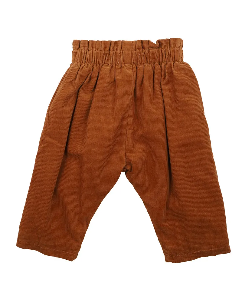 Bebe W24 Caramel Cord Paperbag Pants