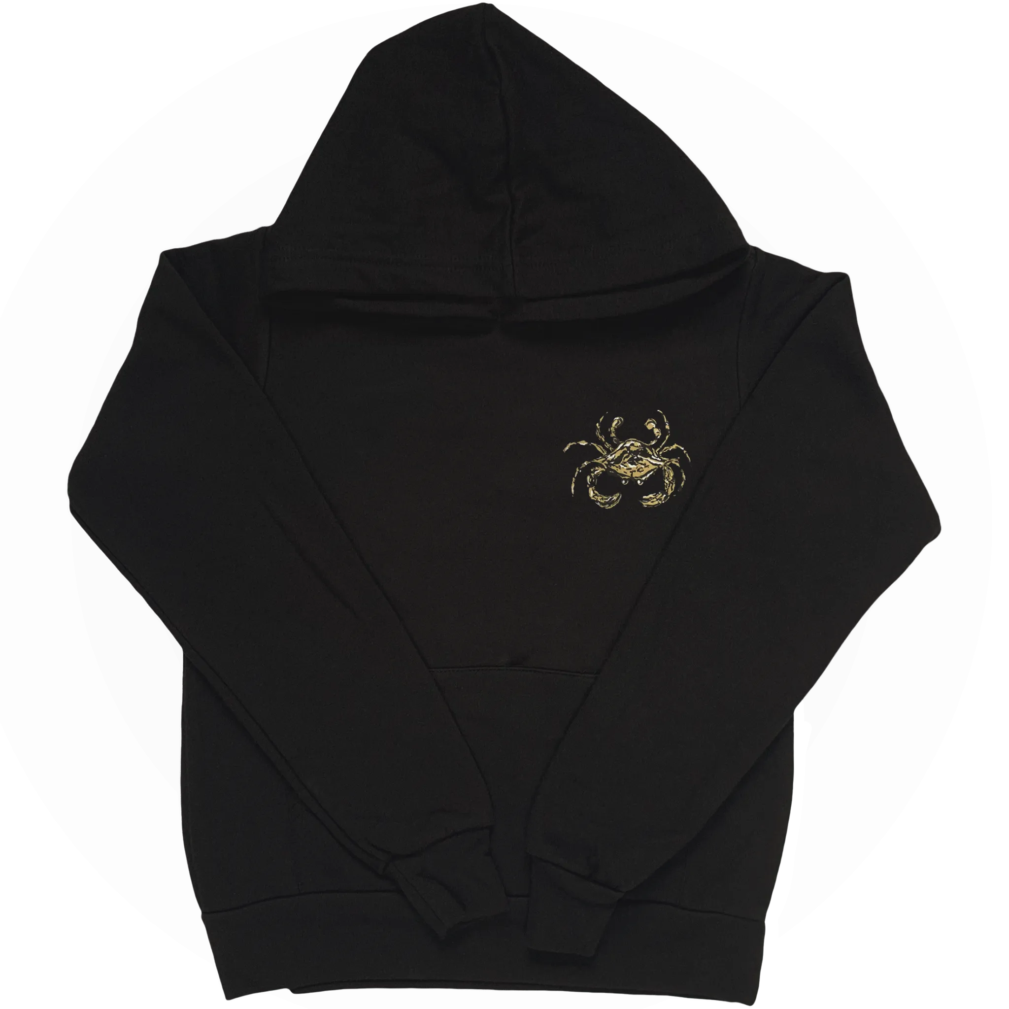 Black & Gold Youth Hooded Sweatshirt