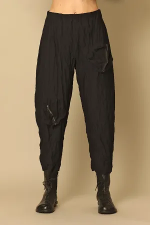 Black Samie Pant with Zipper Pockets