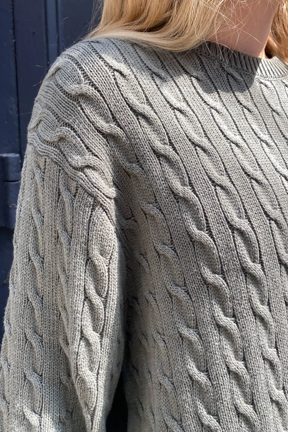 Brianna Cotton Cable Knit Sweater