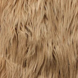 Camel Brown Luxury Long Pile Shaggy Faux Fur Fabric