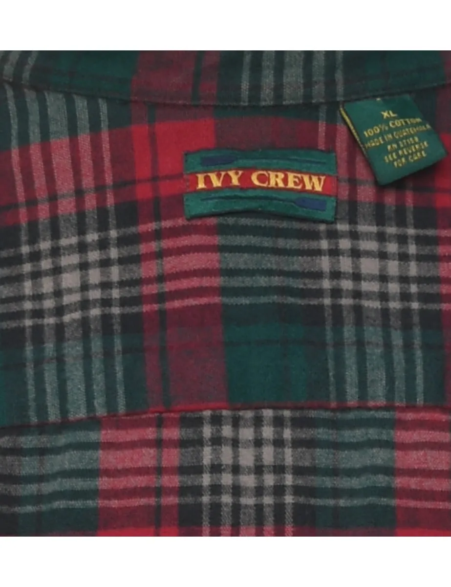 Checked Red & Grey Shirt - XL