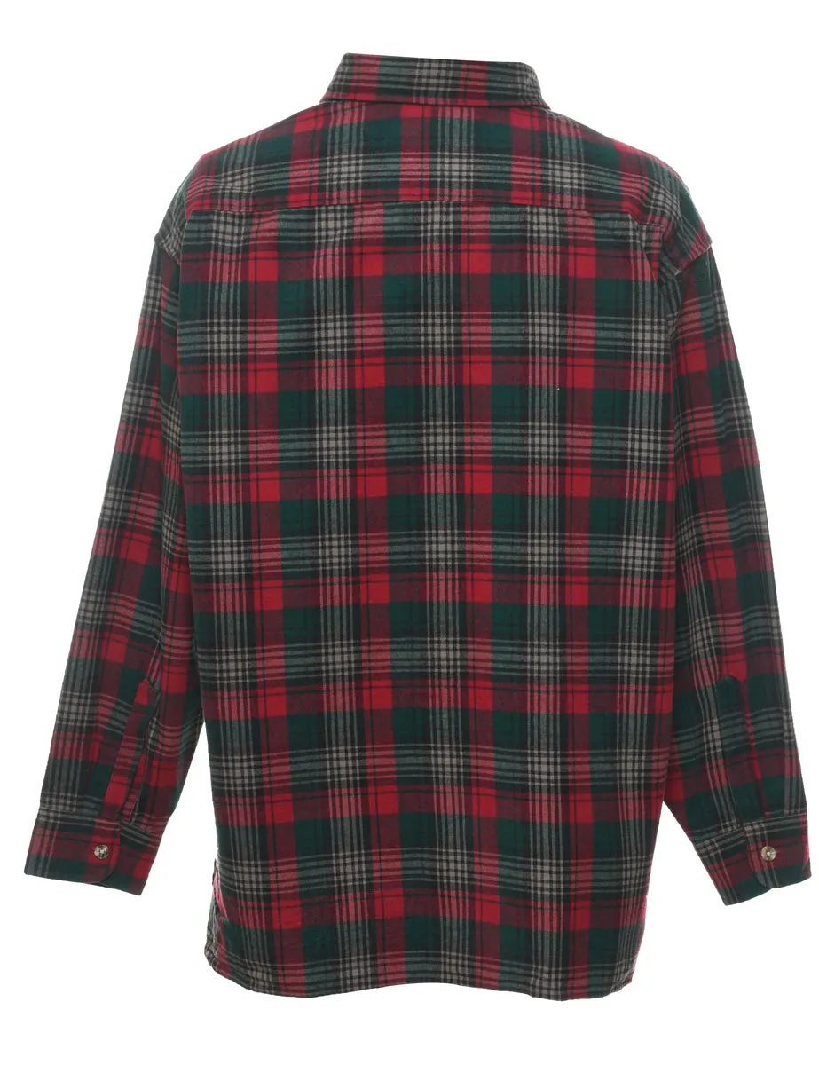 Checked Red & Grey Shirt - XL