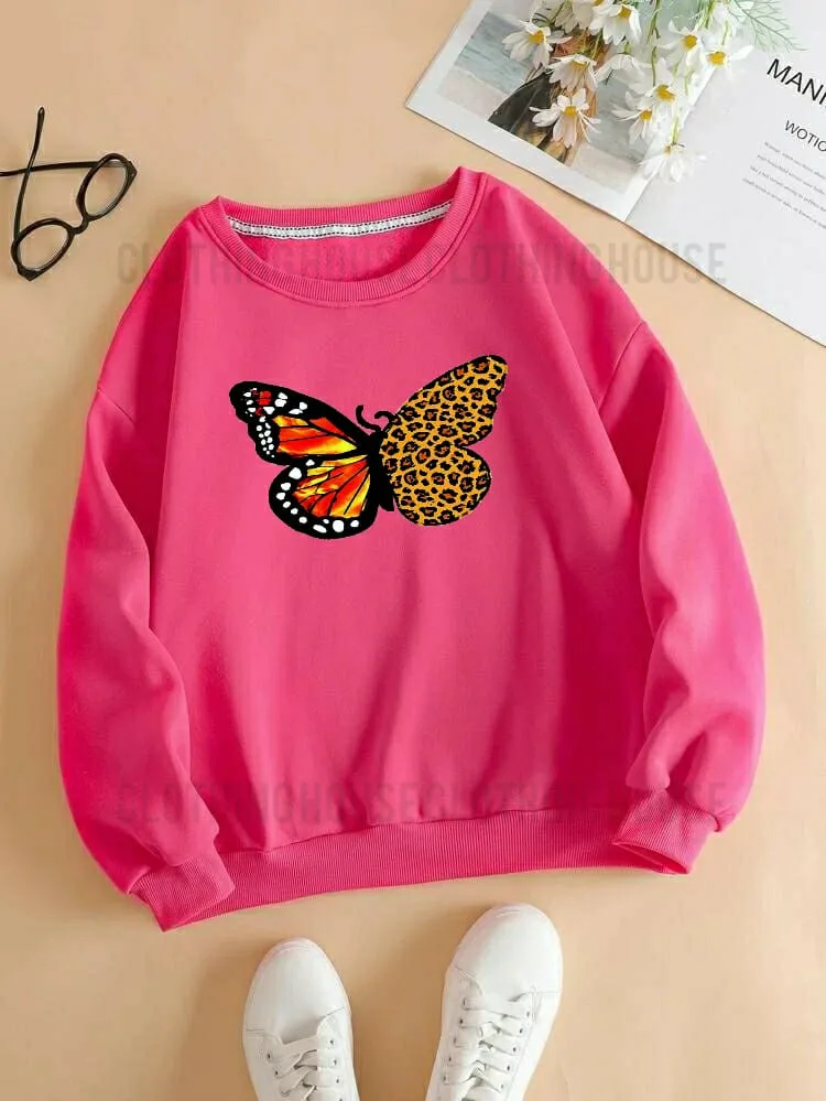 Cheetah butterfly sweatshirt