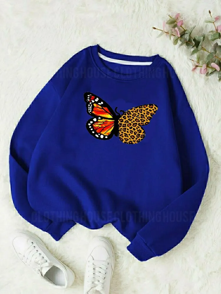 Cheetah butterfly sweatshirt