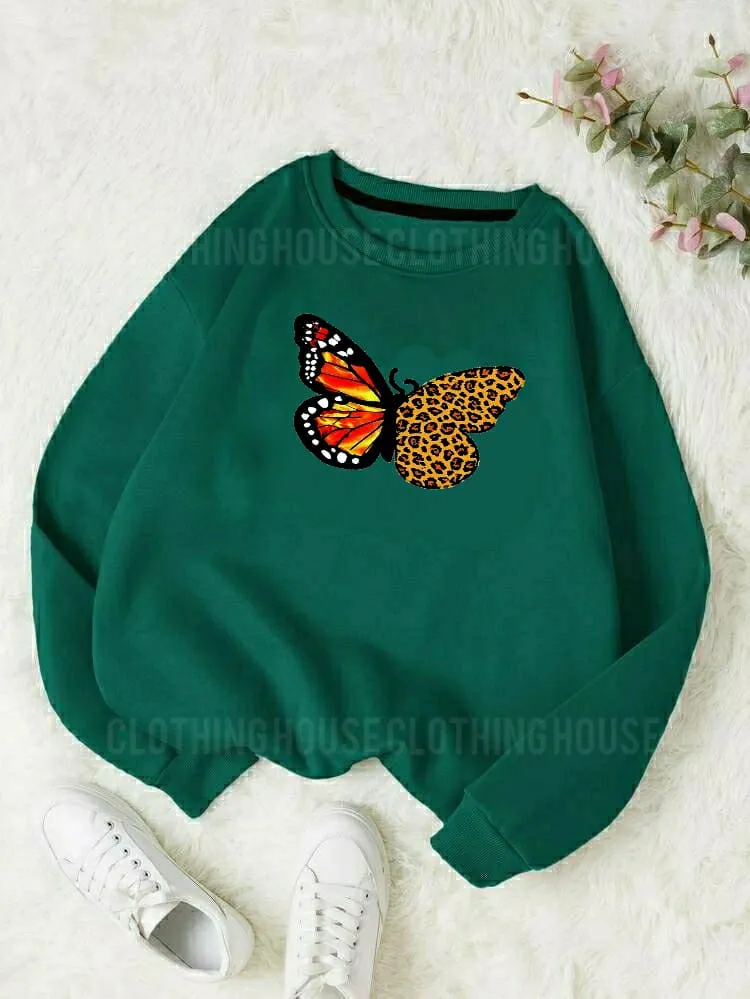 Cheetah butterfly sweatshirt