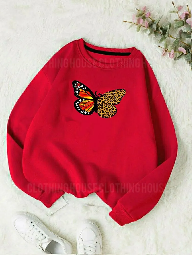 Cheetah butterfly sweatshirt