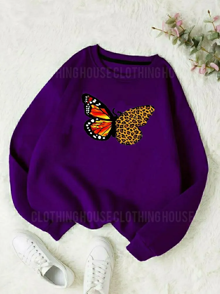 Cheetah butterfly sweatshirt