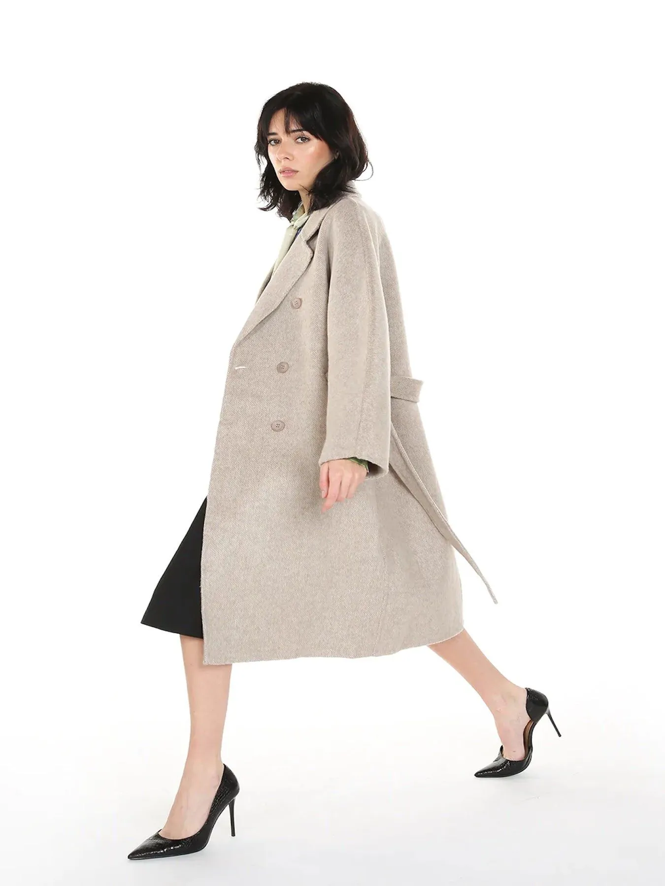 Classic Double Breasted Wool Coat