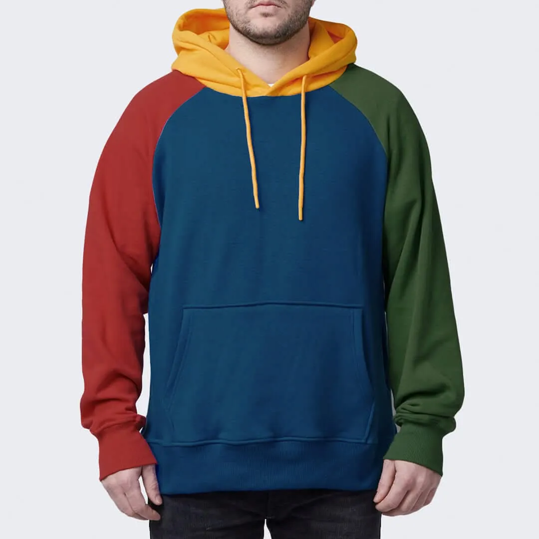 Color Block Human Hoodies