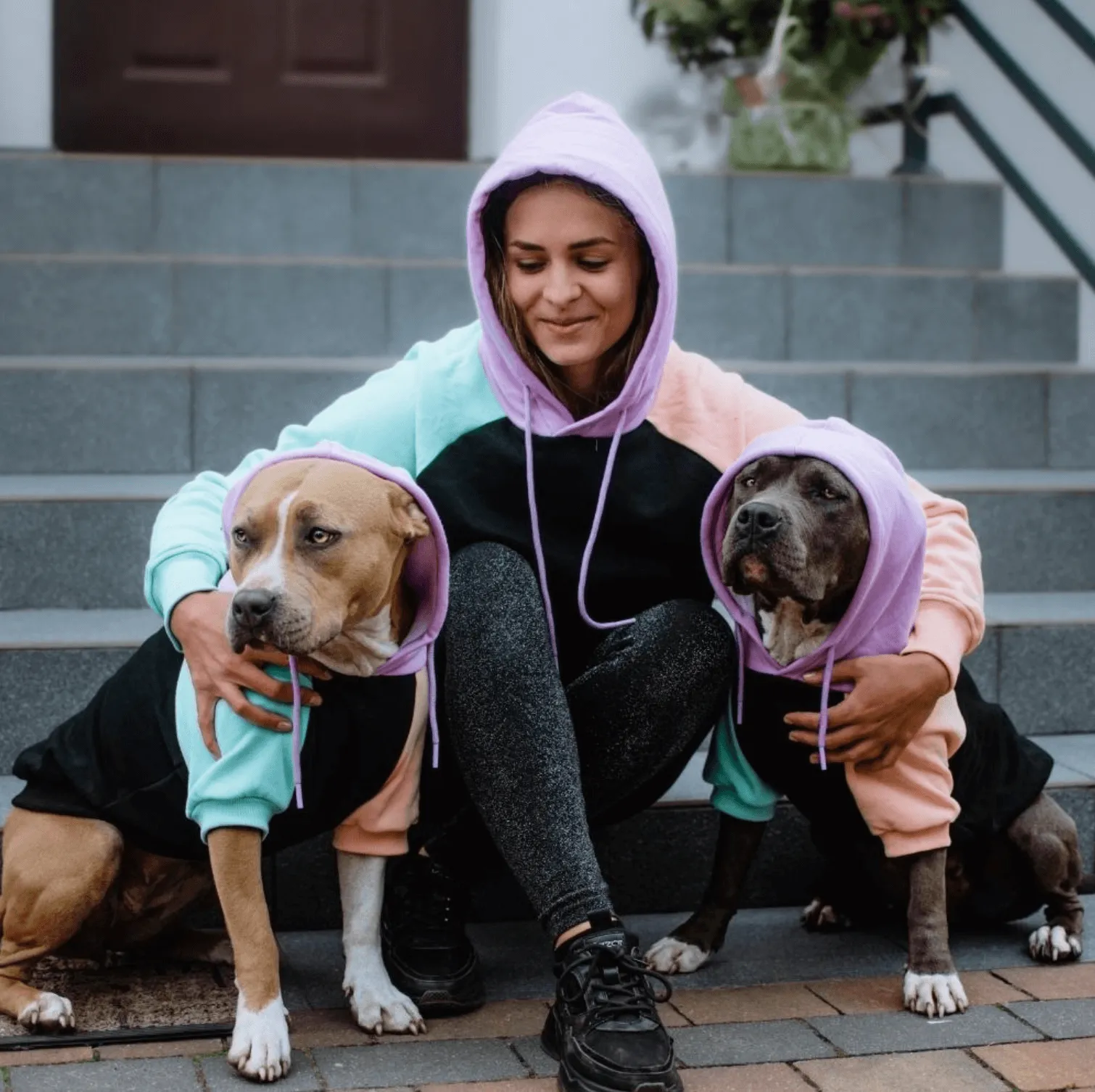 Color Block Human Hoodies