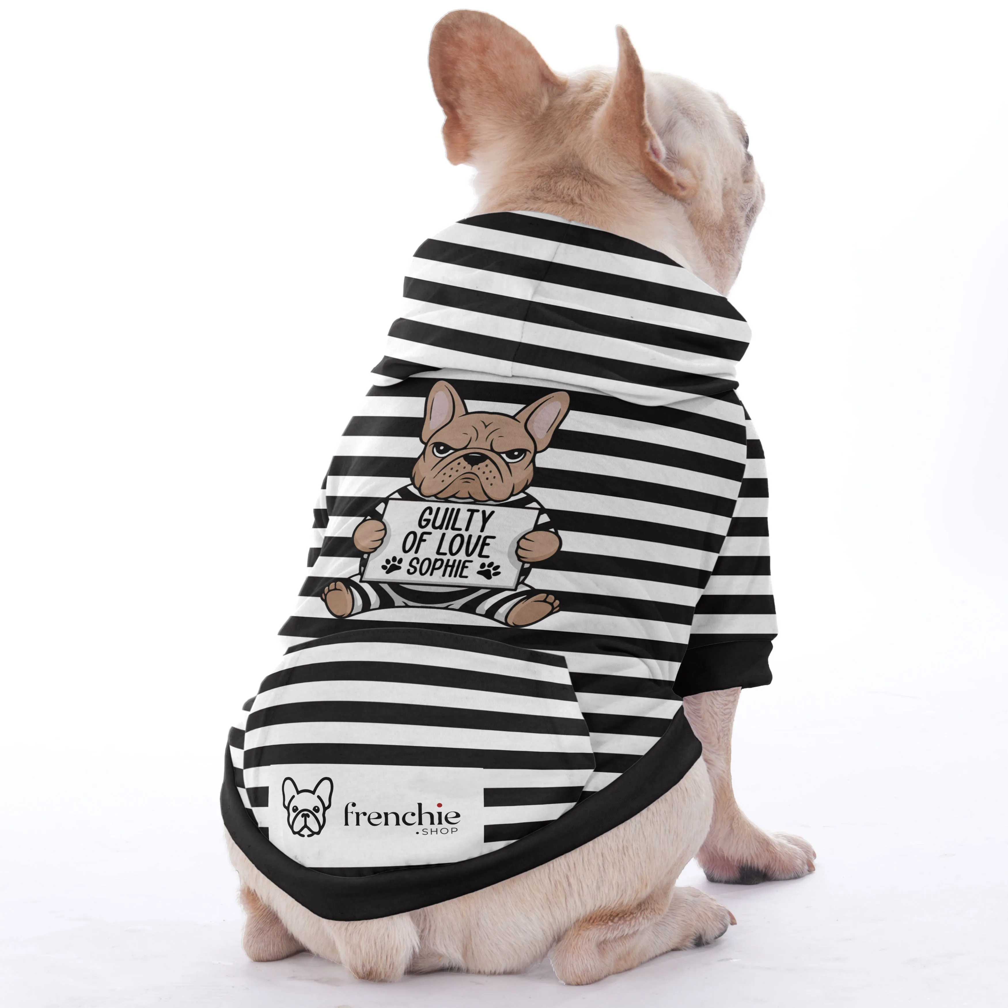 Custom Hoodies for French Bulldogs with Your Pet's Name | Frenchie Shop Original