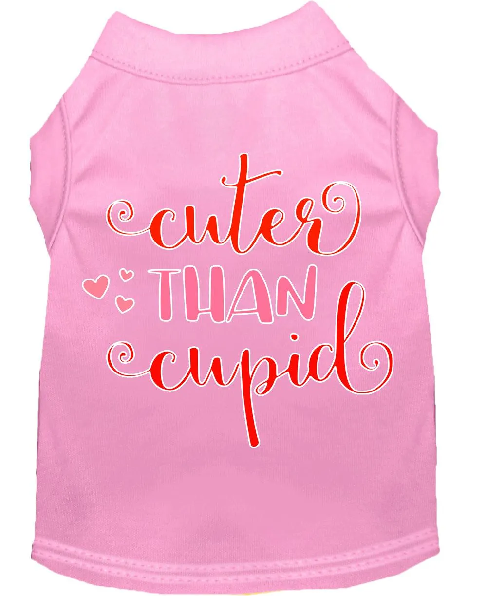 Cuter Than Cupid Screen Print Dog Shirt Light Pink Med (12)