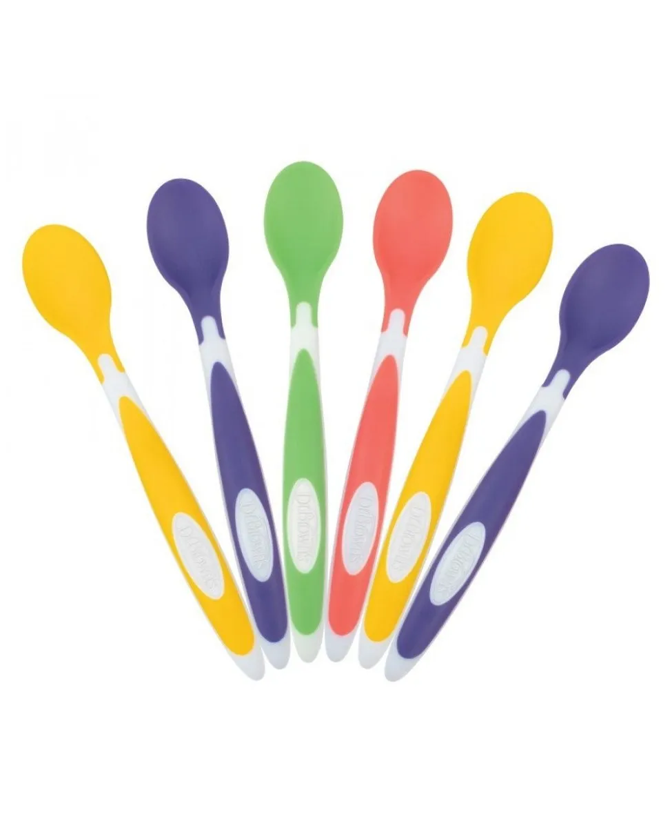 Dr.Brown's Soft Tip Spoons, 6-pack - Multicolor