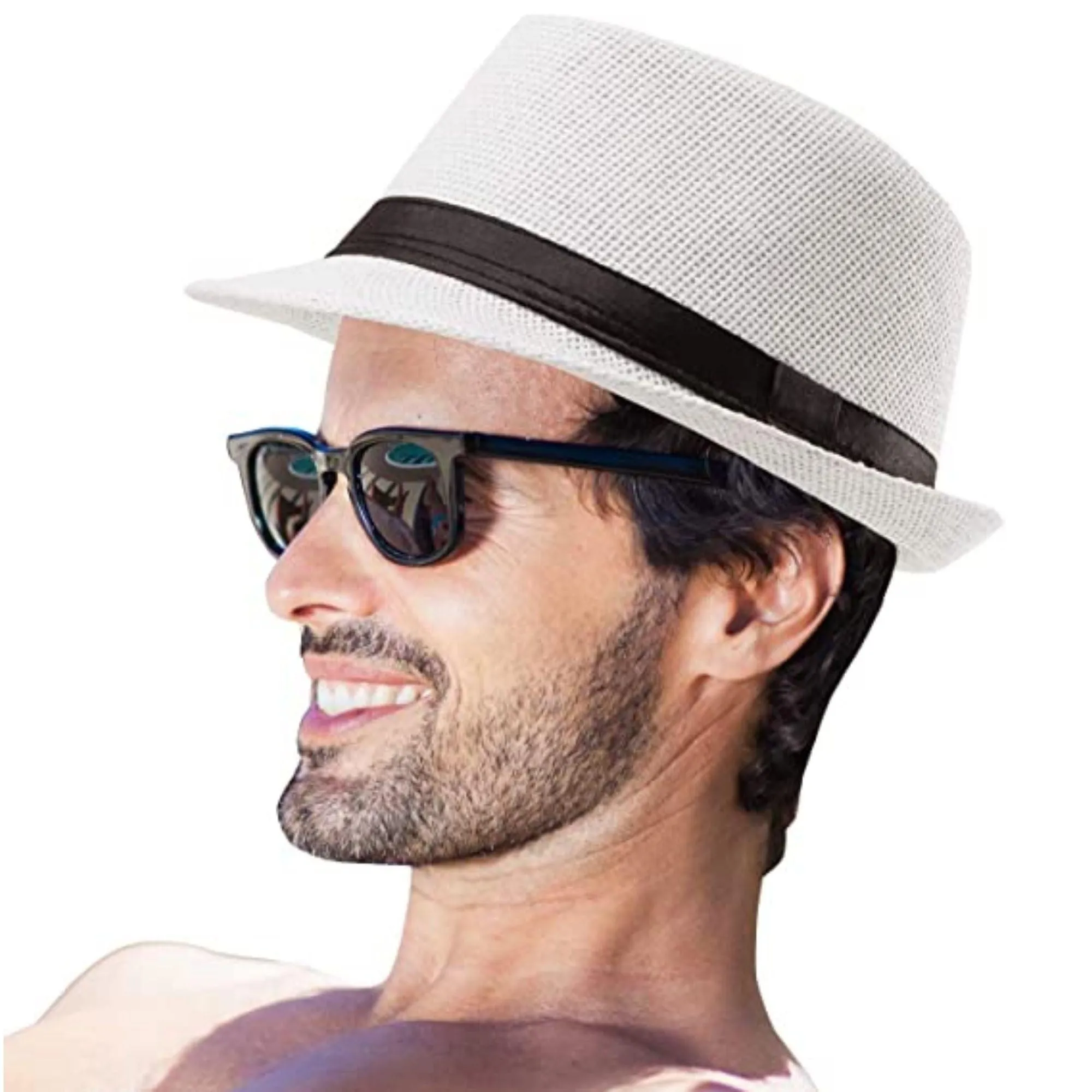 FabSeasons White Panama Hats