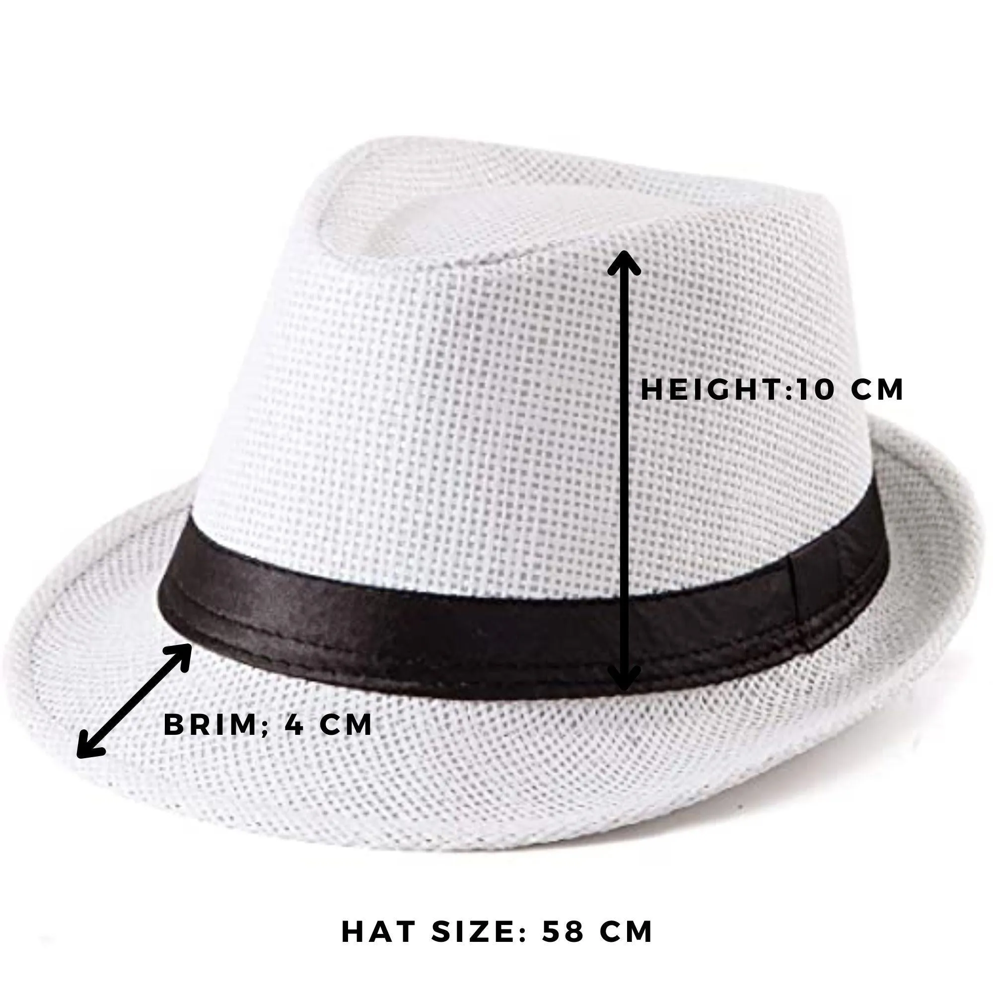 FabSeasons White Panama Hats