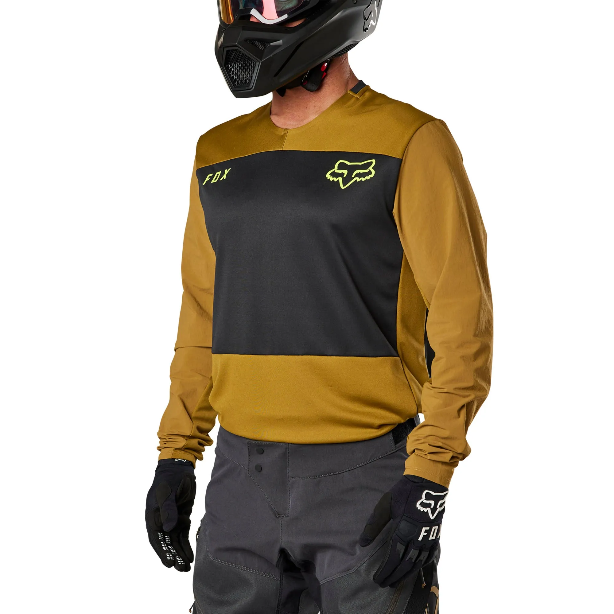 Fox Racing Defend Off-Road Offroad Jersey Dark Khaki Brown