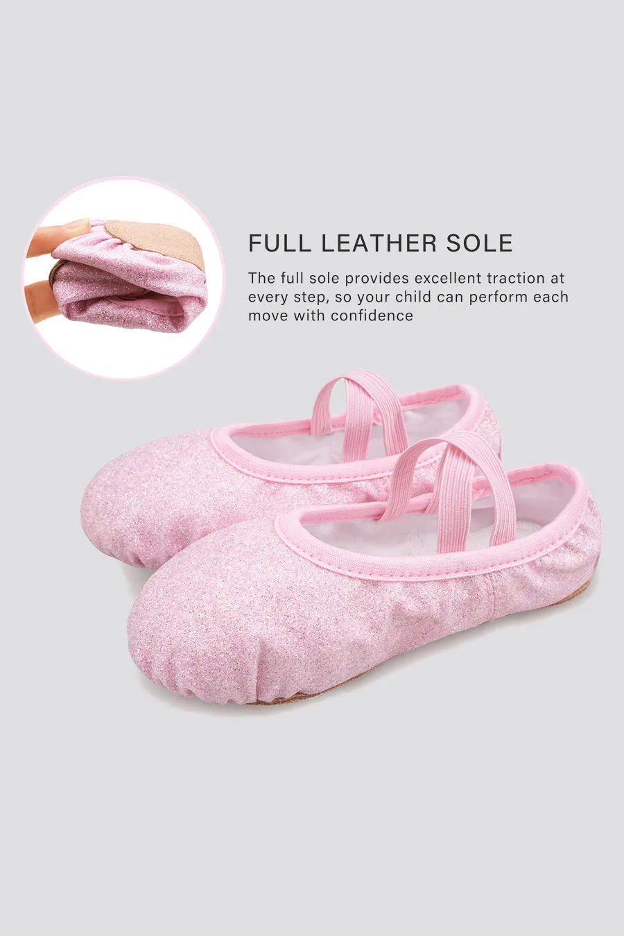 Girl's Glitter Ballet Shoes