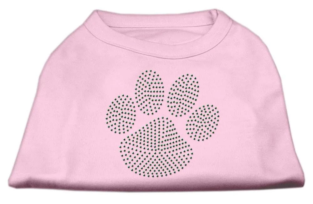 Green Paw Rhinestud Shirts Light Pink XS (8)