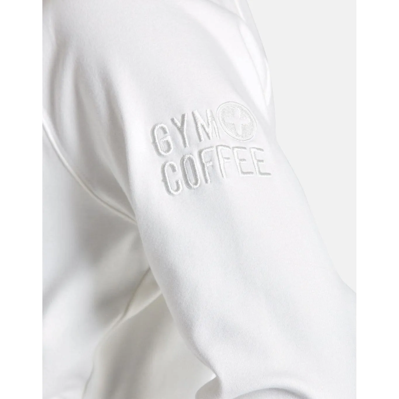 Gym Coffee Womens Essential Crew Jumper Ivory White