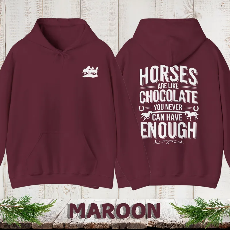 Horses Are Like Chocolate |Men's Hoodie | Dark Colors