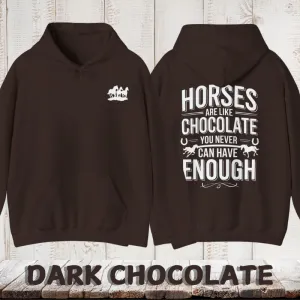 Horses Are Like Chocolate |Men's Hoodie | Dark Colors