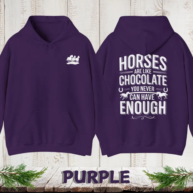 Horses Are Like Chocolate |Men's Hoodie | Dark Colors