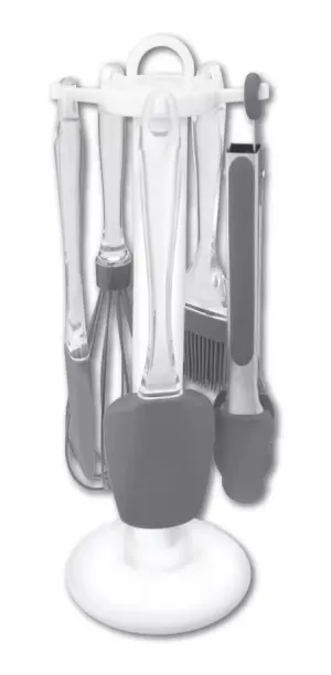 HUDSON 5-Piece Silicone Utensil Set with Hanging Base