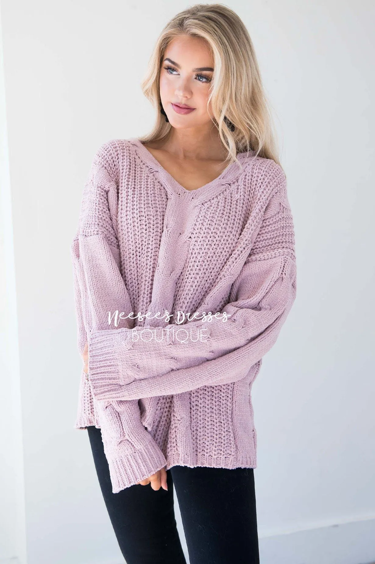 Icy Girl Cable Knit Hoodie