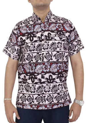 LA LEELA Shirt Casual Button Down Short Sleeve Beach Shirt Men Aloha Pocket 52