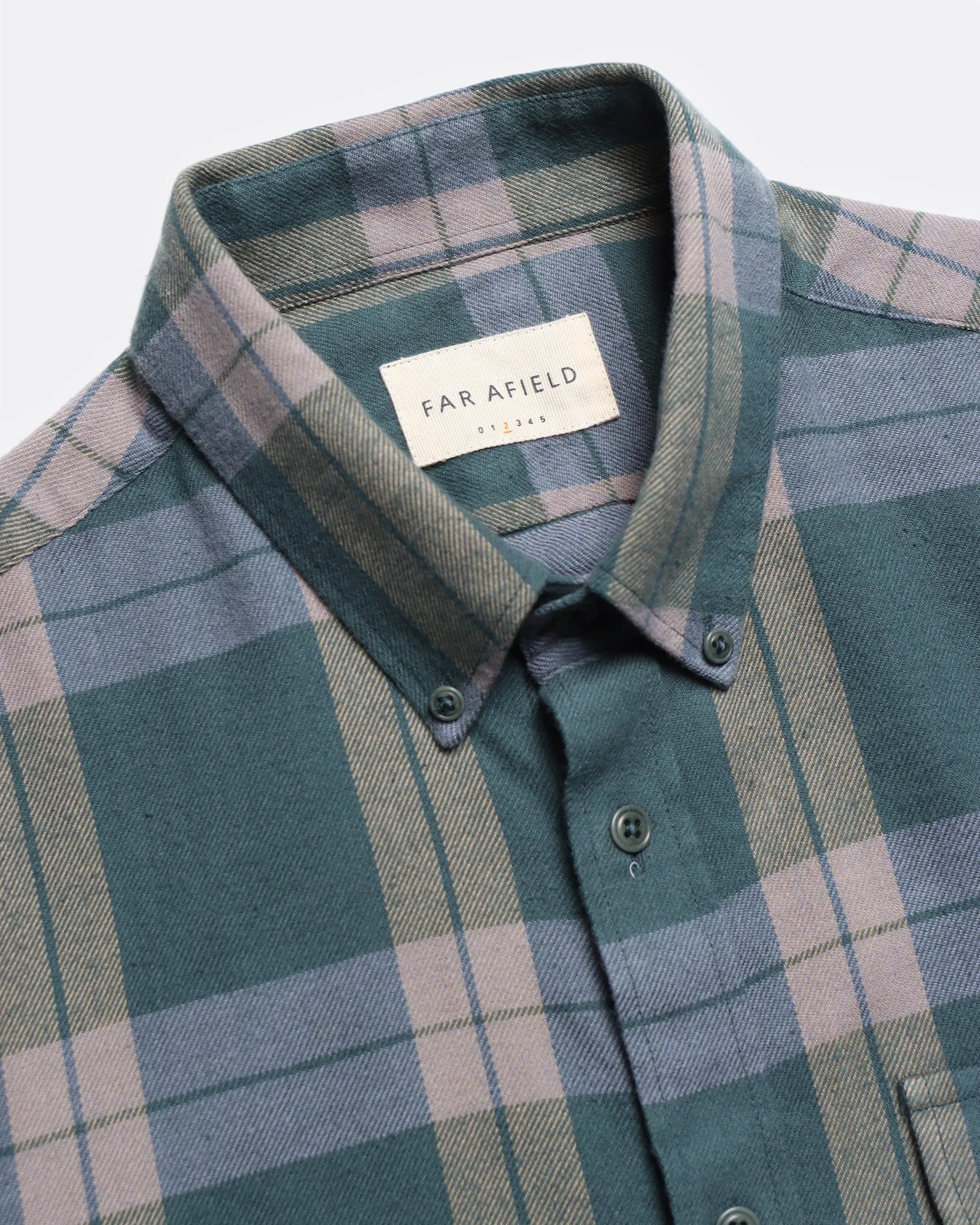 Larry Check Shirt - Forest Green / Silver Blue