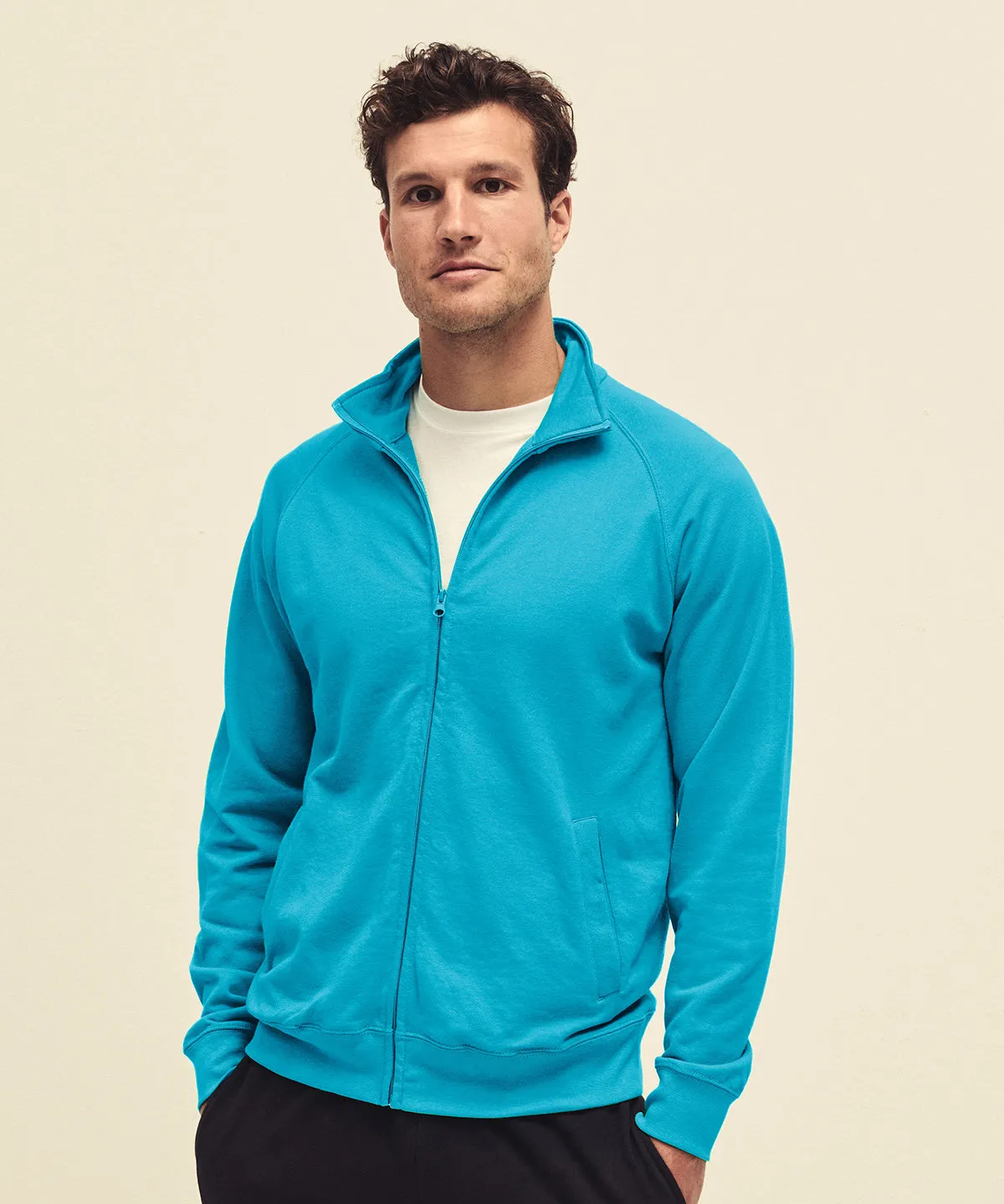 Lightweight sweatshirt jacket | Azure Blue