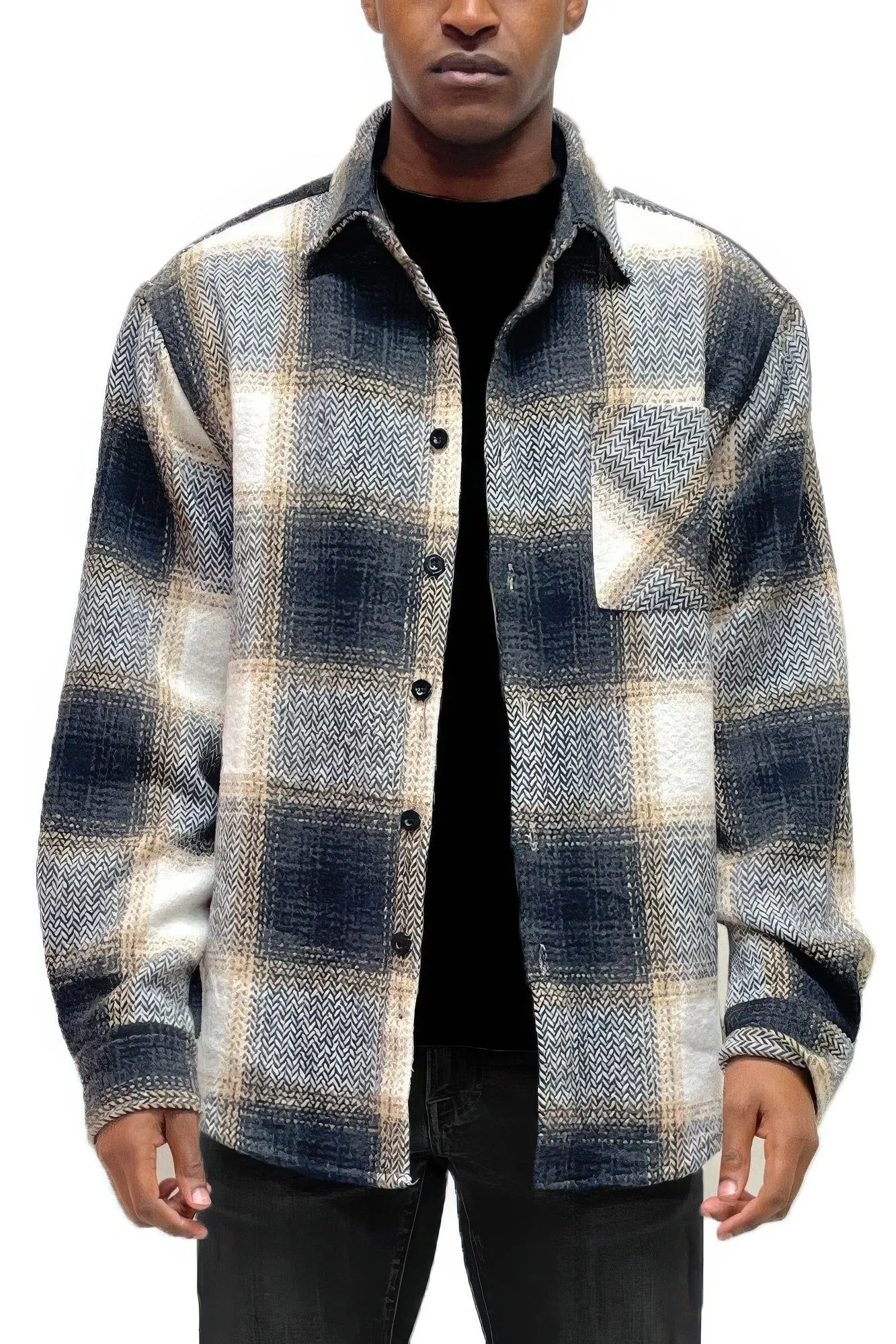 Mens Flannel Shirt Jacket