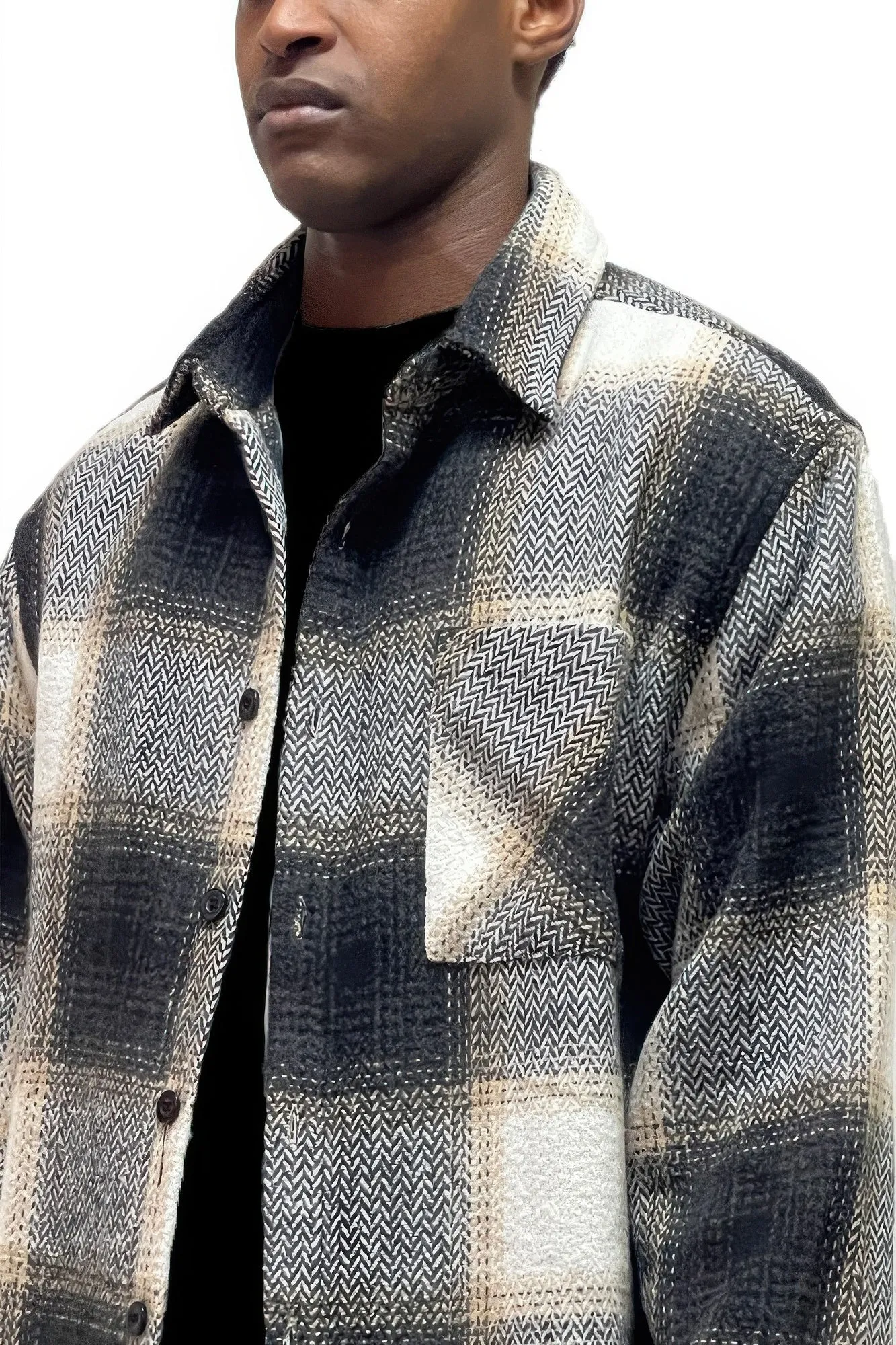 Mens Flannel Shirt Jacket