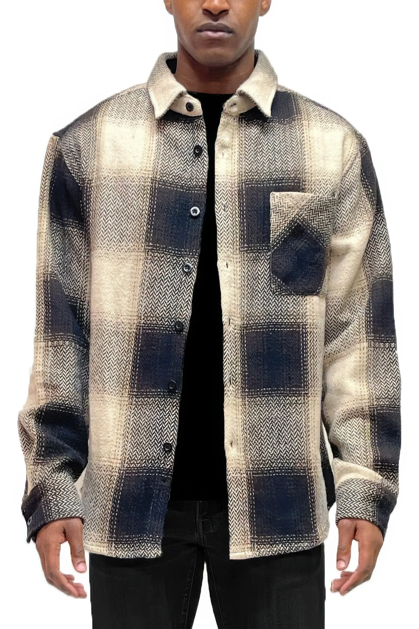 Mens Flannel Shirt Jacket