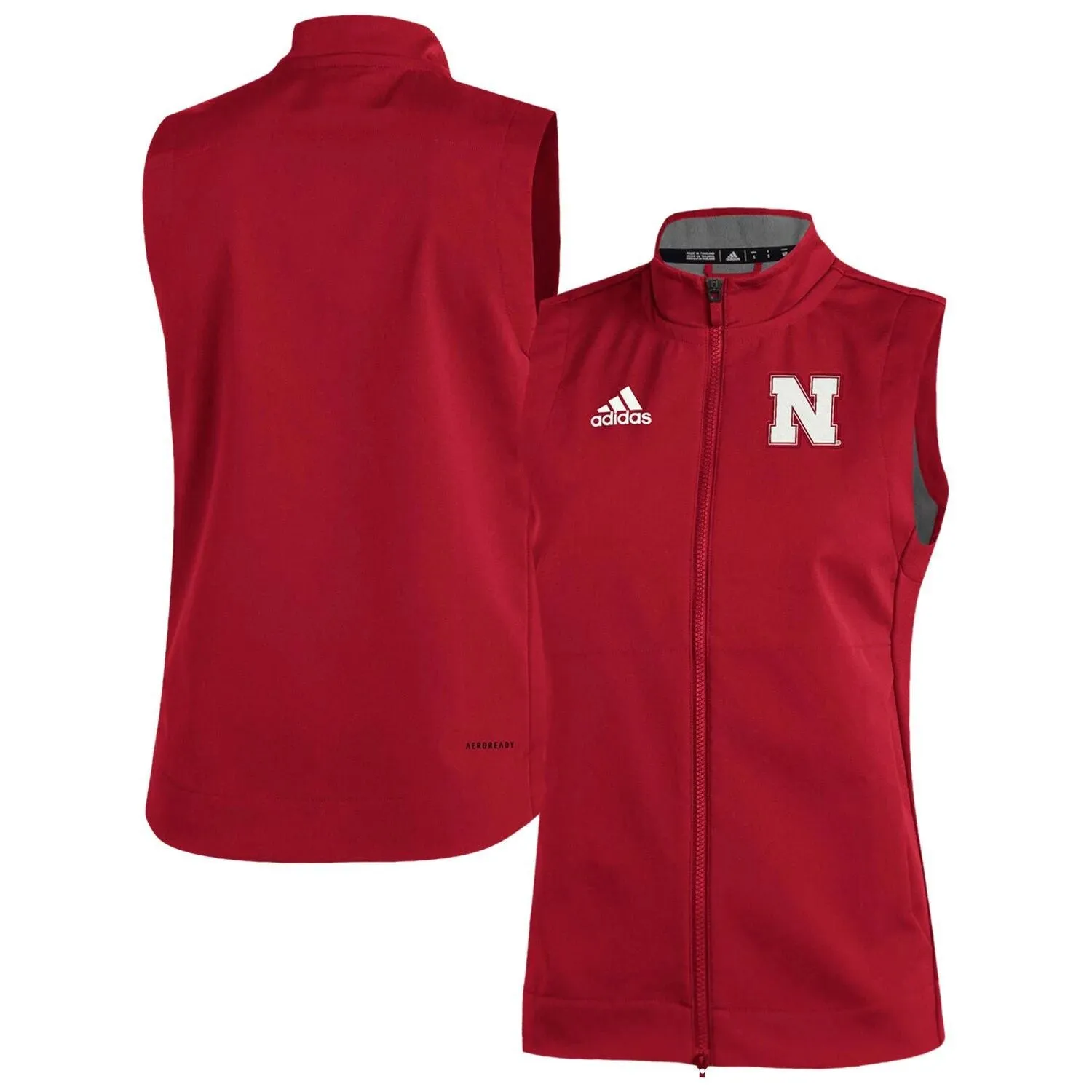 Men's Scarlet Nebraska Huskers Game Mode adidas Men's Full Zip Vest