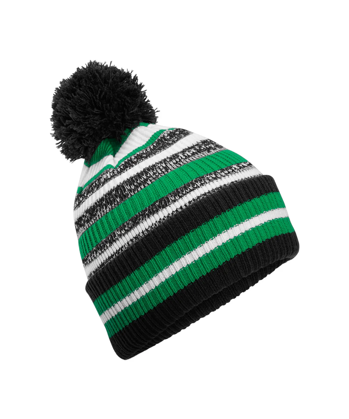 Multi-sport fan beanie | Black/Kelly Green/White