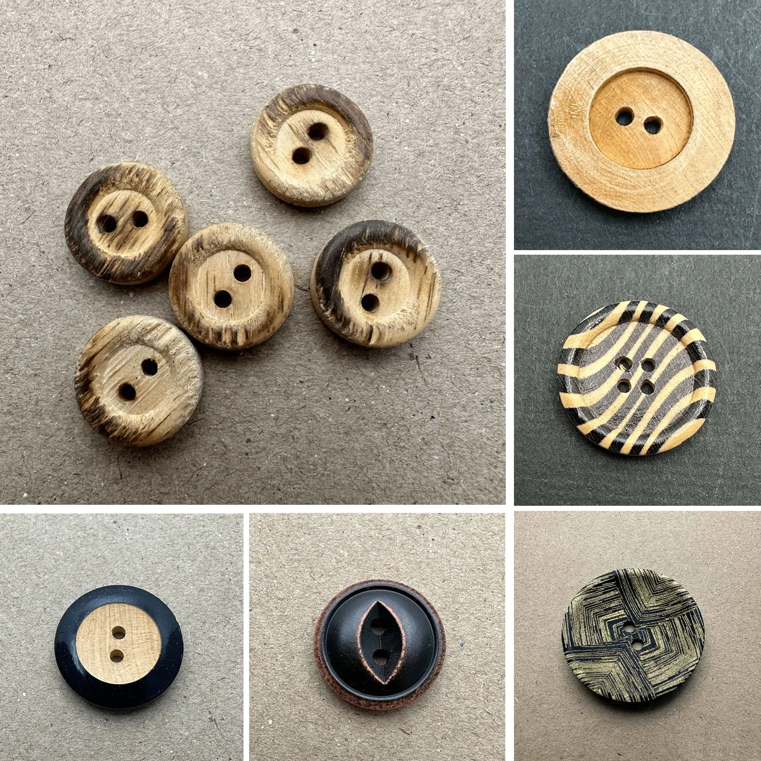 Natural Wooden Button