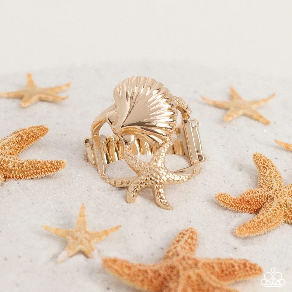 Paparazzi Ring ~ Seashell Showcase - Gold