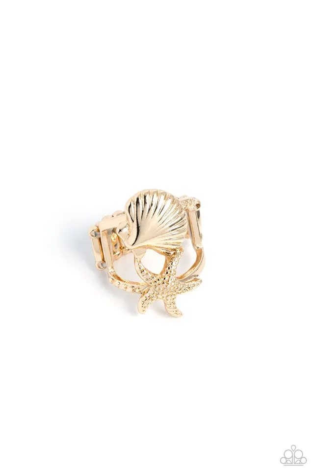 Paparazzi Ring ~ Seashell Showcase - Gold