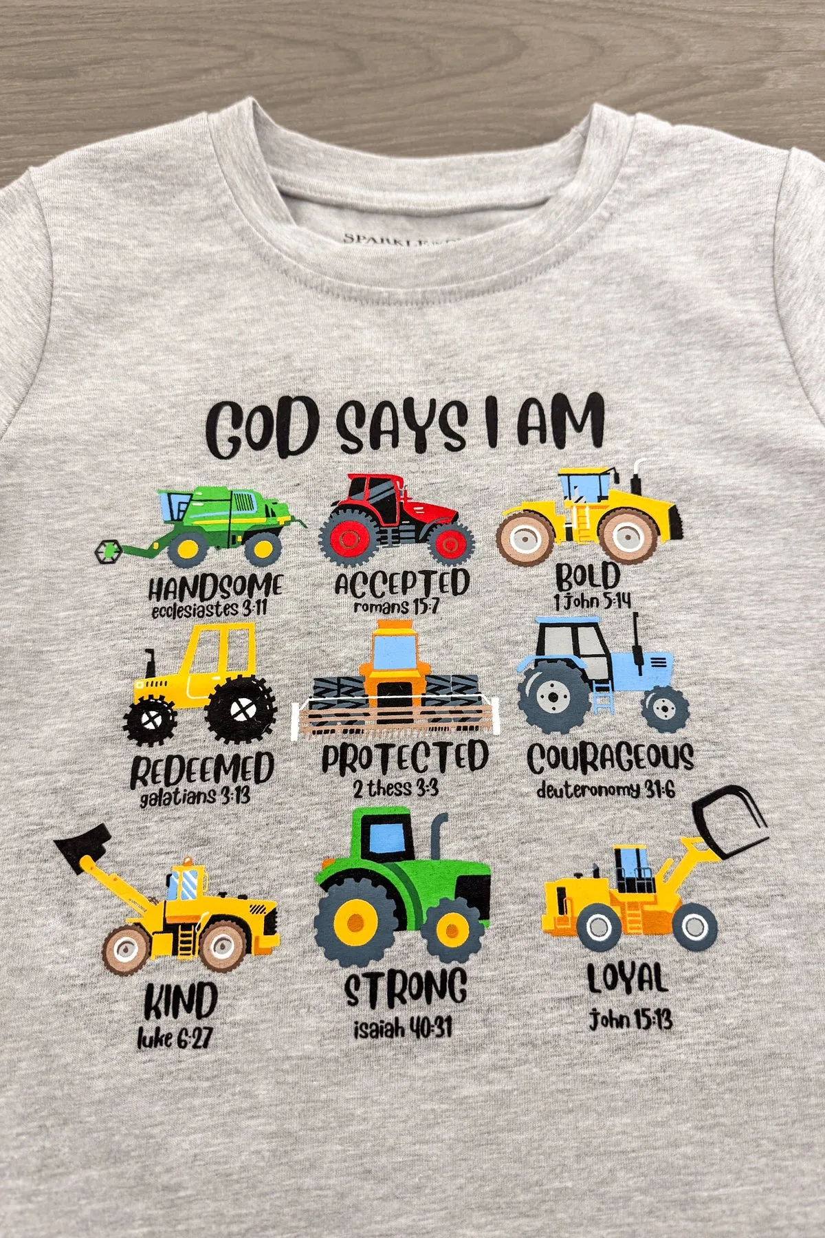 "God Says I am..." Gray Top