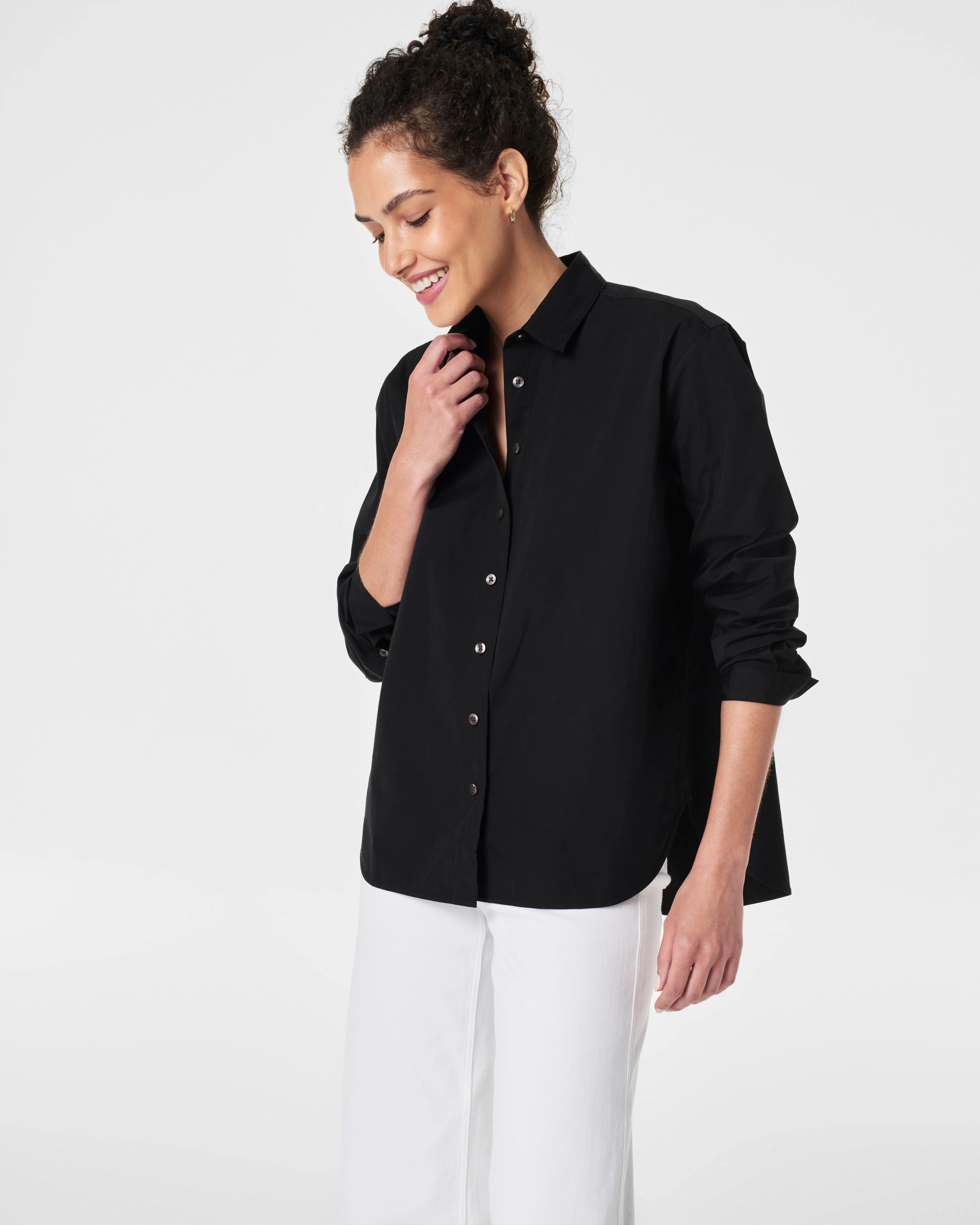 SPANX® Poplin Oversized Button-Down