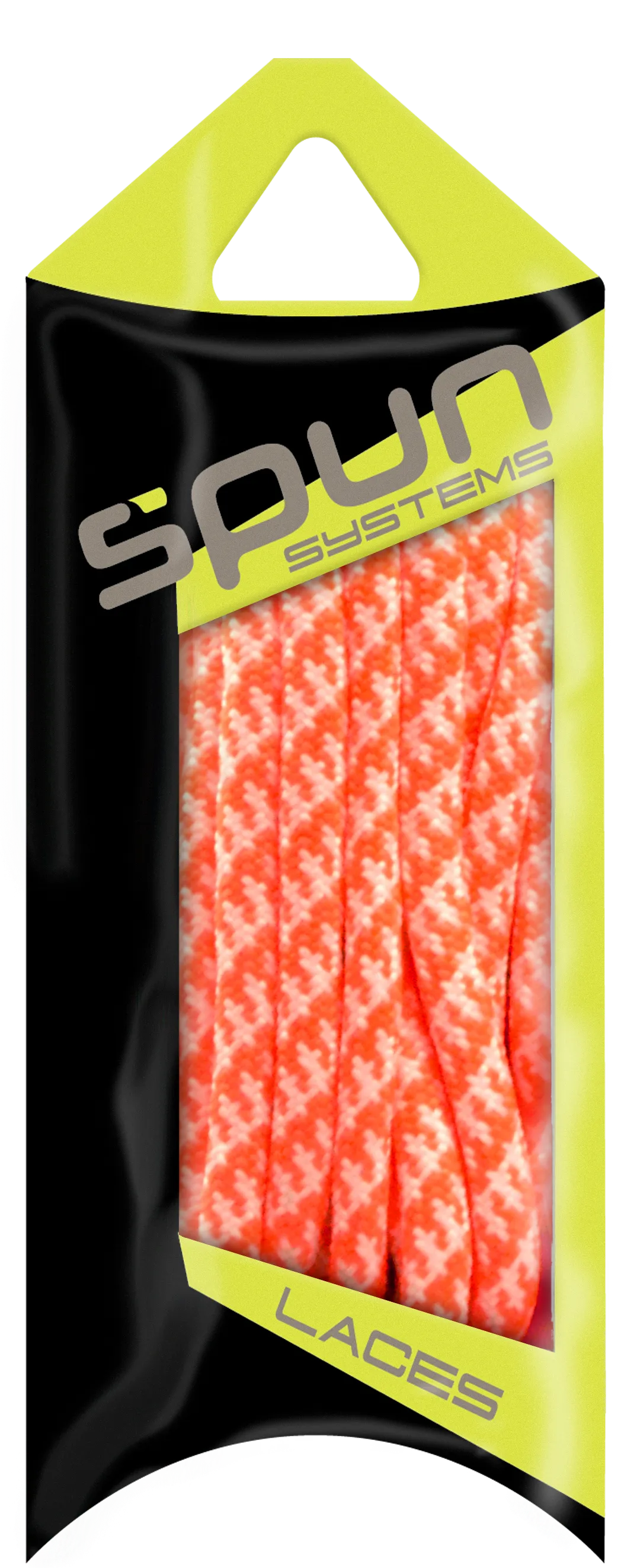 Spun™ Round Houndstooth ShoeLaces - Hot Red & White