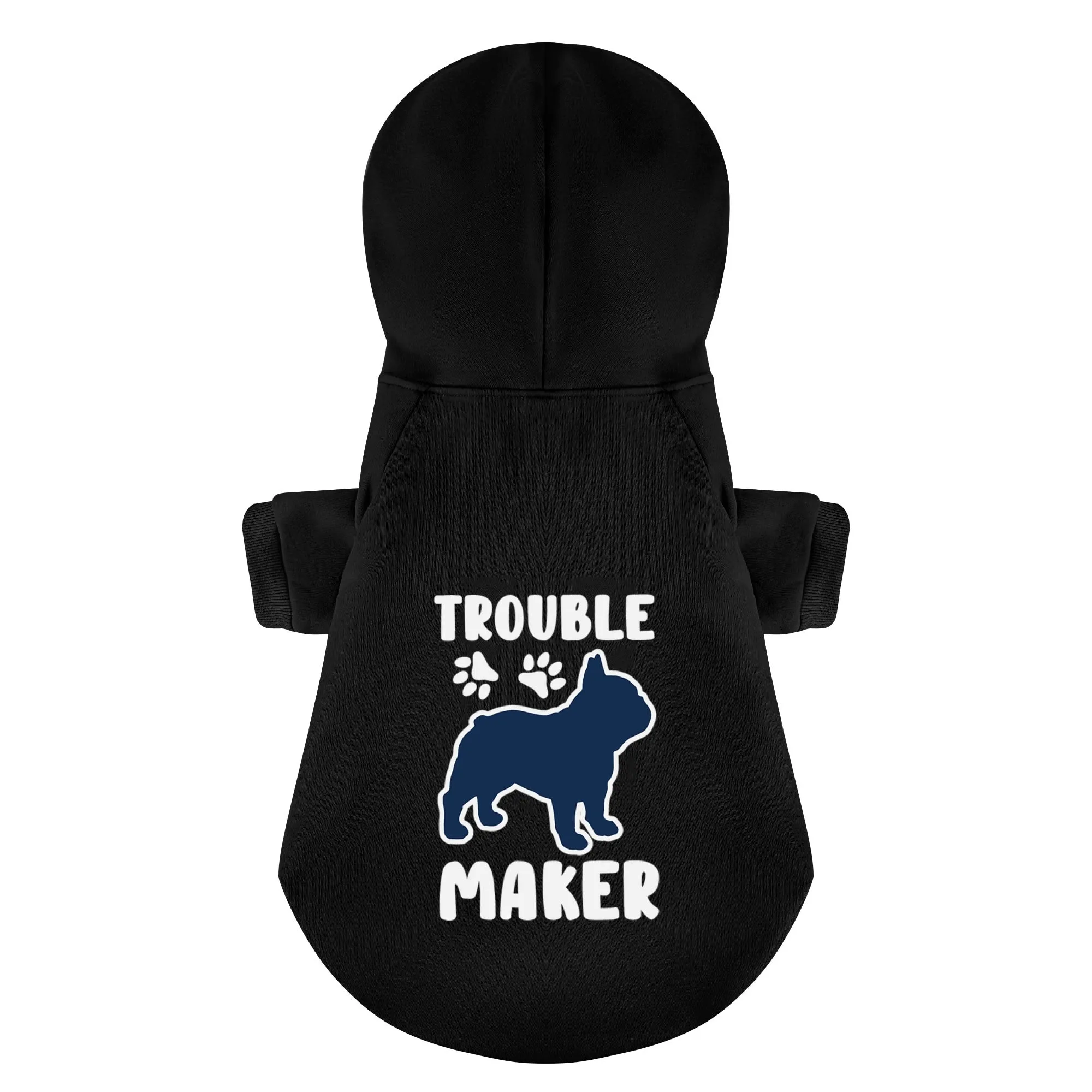 Trouble maker - Personalized French Bulldog Hoodies with Funny Quotes – Stylish, Cozy, and Premium 100% Cotton