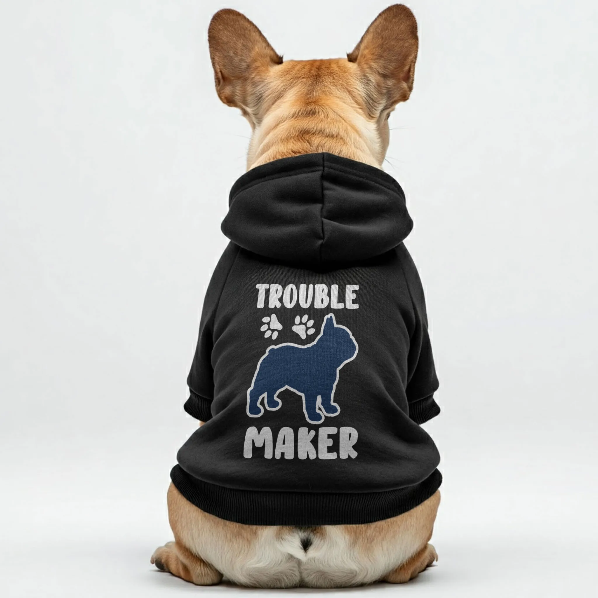 Trouble maker - Personalized French Bulldog Hoodies with Funny Quotes – Stylish, Cozy, and Premium 100% Cotton